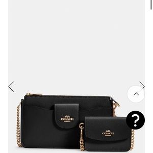 NWT Coach Poppy Crossbody in black